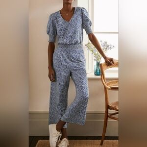 Boden Estella Jersey Jumpsuit Meadow Spot in White Lyst